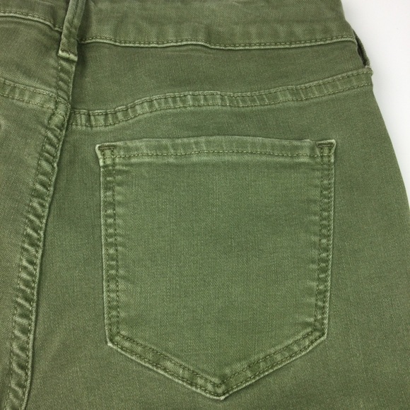 Old Navy Rockstar Skinny Pants Green Frayed Style Women's 10 - Picture 7 of 11
